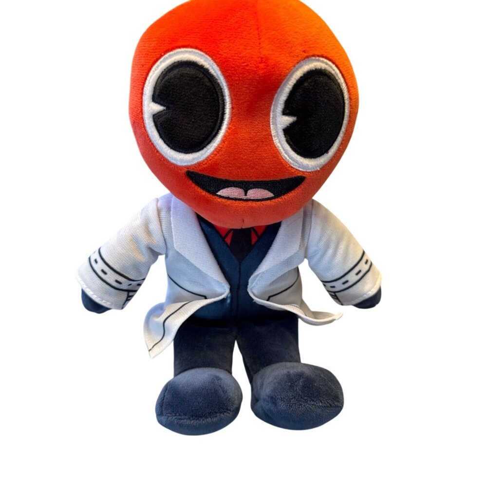 Rainbow Friends Red Scientist Plush Toy 10" Soft Stuffed Doll